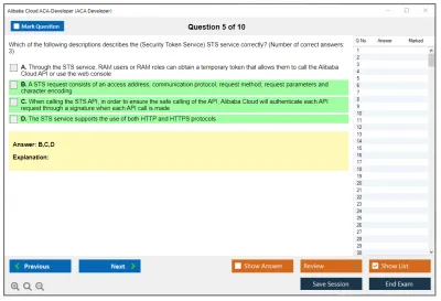 Alibaba Cloud ACA-Developer ACA Developer Certification Practice test exam simulator test engine exam Prep practice test questions answers Image 5