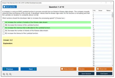 Amazon Web Services DVA-C02 AWS Certified Developer - Associate Practice test exam simulator test engine exam Prep practice test questions answers Image 1