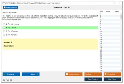 AAFM CWM_LEVEL_2 Chartered Wealth Manager (CWM) Certification Level II Examination Practice test exam simulator test engine exam Prep practice test questions answers Image 17