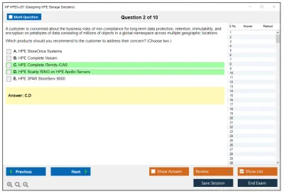HP HPE0-J57 Designing HPE Storage Solutions Practice test exam simulator test engine exam Prep practice test questions answers Image 2