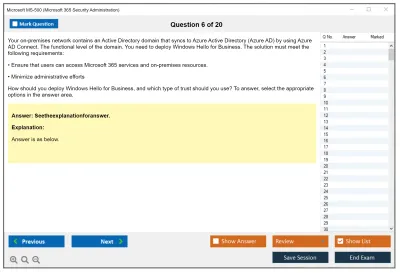 Microsoft MS-500 Microsoft 365 Security Administration Practice test exam simulator test engine exam Prep practice test questions answers Image 6