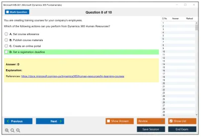 Microsoft MB-901 Microsoft Dynamics 365 Fundamentals Practice test exam simulator test engine exam Prep practice test questions answers Image 8