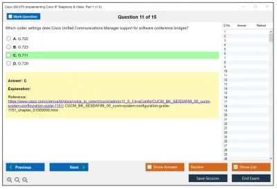 Cisco 300-070 Implementing Cisco IP Telephony &amp; Video, Part 1 v1.0 Practice test exam simulator test engine exam Prep practice test questions answers Image 11