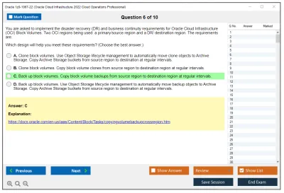 Oracle 1z0-1067-22 Oracle Cloud Infrastructure 2022 Cloud Operations Professional Practice test exam simulator test engine exam Prep practice test questions answers Image 6