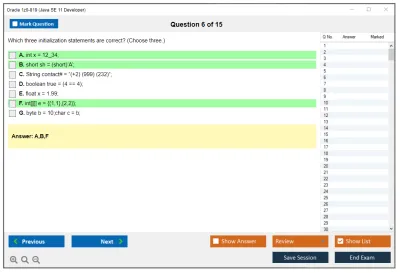 Oracle 1z0-819 Java SE 11 Developer Practice test exam simulator test engine exam Prep practice test questions answers Image 6