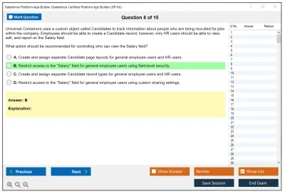 Salesforce Platform-App-Builder Salesforce Certified Platform App Builder Practice test exam simulator test engine exam Prep practice test questions answers Image 8