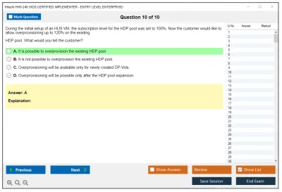 Hitachi HH0-240 HDS CERTIFIED IMPLEMENTER - ENTRY LEVEL ENTERPRISE Practice test exam simulator test engine exam Prep practice test questions answers Image 10