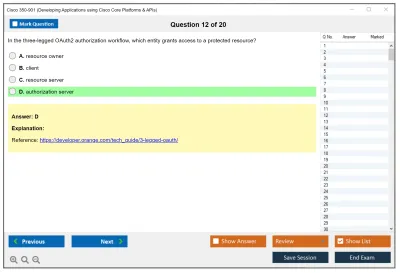 Cisco 350-901 Developing Applications using Cisco Core Platforms and APIs (DEVCOR) Practice test exam simulator test engine exam Prep practice test questions answers Image 12