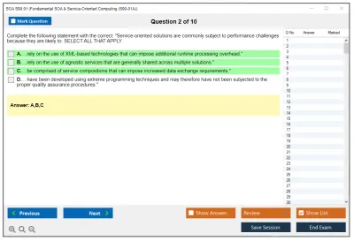 SOA S90.01 Fundamental SOA & Service-Oriented Computing Practice test exam simulator test engine exam Prep practice test questions answers Image 2