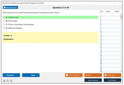 PMI PMI-100 Certified Associate in Project Management (CAPM)® Practice test exam simulator test engine exam Prep practice test questions answers Image 2