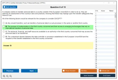 IAPP CIPP-E Certified Information Privacy Professional/Europe (CIPP/E) Practice test exam simulator test engine exam Prep practice test questions answers Image 8