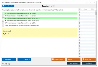 SUSE sca_sles15 SUSE Certified Administrator in Enterprise Linux 15 Practice test exam simulator test engine exam Prep practice test questions answers Image 4