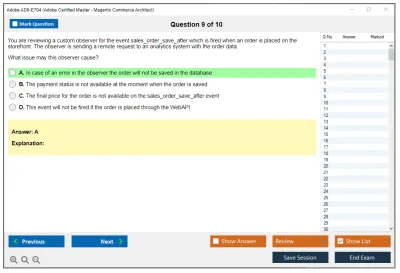 Adobe AD0-E704 Adobe Certified Master - Magento Commerce Architect Practice test exam simulator test engine exam Prep practice test questions answers Image 9