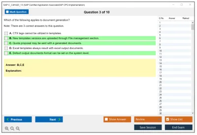 SAP C_C4H420_13 SAP Certified Associate - SAP CPQ Implementation Practice test exam simulator test engine exam Prep practice test questions answers Image 3