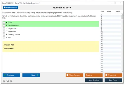 CompTIA 220-1001 CompTIA A+ Certification Exam: Core 1 Practice test exam simulator test engine exam Prep practice test questions answers Image 10