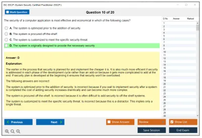 ISC2 SSCP Systems Security Certified Practitioner Practice test exam simulator test engine exam Prep practice test questions answers Image 10