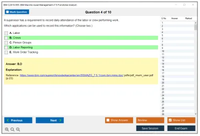 IBM C2010-555 IBM Maximo Asset Management v7.6 Functional Analyst Practice test exam simulator test engine exam Prep practice test questions answers Image 4