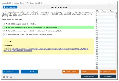 VMware 2V0-01.19 VMware vSphere 6.7 Foundations Exam 2019 Practice test exam simulator test engine exam Prep practice test questions answers Image 10