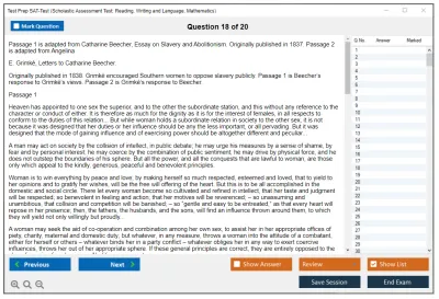 Test Prep SAT-Test Scholastic Assessment Test: Reading, Writing and Language, Mathematics Practice test exam simulator test engine exam Prep practice test questions answers Image 18