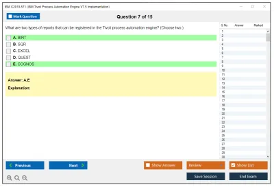 IBM C2010-571 IBM Tivoli Process Automation Engine V7.5 Implementation Practice test exam simulator test engine exam Prep practice test questions answers Image 7