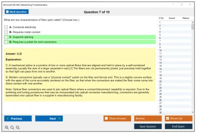 Microsoft 98-366 Networking Fundamentals Practice test exam simulator test engine exam Prep practice test questions answers Image 7