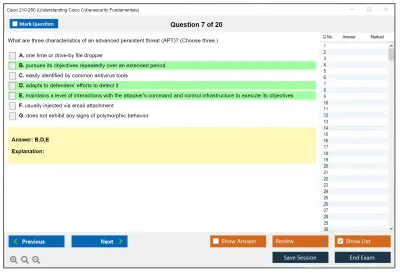 Cisco 210-250 Understanding Cisco Cybersecurity Fundamentals Practice test exam simulator test engine exam Prep practice test questions answers Image 7