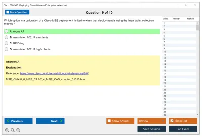 Cisco 300-365 Deploying Cisco Wireless Enterprise Networks Practice test exam simulator test engine exam Prep practice test questions answers Image 9