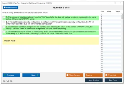 Huawei H12-322 Huawei Certified ICT Professional - Wireless Local Area Network- Planning and Optimizing Enterprise WLAN Practice test exam simulator test engine exam Prep practice test questions answers Image 5