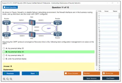 Huawei H12-721 Huawei Certified ICT Professional - Constructing Infrastructure of Security Network Practice test exam simulator test engine exam Prep practice test questions answers Image 11