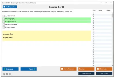 Cisco 200-310 Designing  for Cisco Internetwork Solutions Practice test exam simulator test engine exam Prep practice test questions answers Image 6