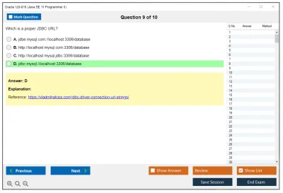 Oracle 1z0-816 Java SE 11 Programmer II Practice test exam simulator test engine exam Prep practice test questions answers Image 9