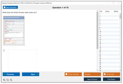 Dassault Systemes ENOV612-PRG V6 ENOVIA V6 Program Central (V6R2012) Practice test exam simulator test engine exam Prep practice test questions answers Image 1