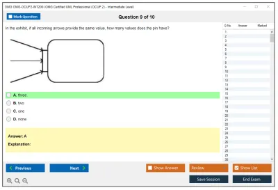 OMG OMG-OCUP2-INT200 OMG Certified UML Professional (OCUP 2) - Intermediate Level Practice test exam simulator test engine exam Prep practice test questions answers Image 9