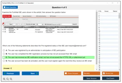 Fortinet NSE6_FML-5.3.8 FortiMail 5.3.8 Specialist Practice test exam simulator test engine exam Prep practice test questions answers Image 4