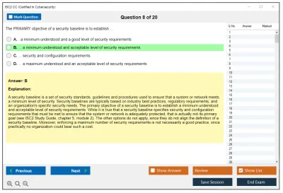 ISC2 CC Certified in Cybersecurity Practice test exam simulator test engine exam Prep practice test questions answers Image 8