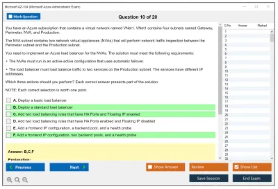 Microsoft AZ-104 Microsoft Azure Administrator Practice test exam simulator test engine exam Prep practice test questions answers Image 10