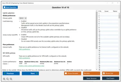 Cisco 500-220 Engineering Cisco Meraki Solutions (ECMS) v2.2 Practice test exam simulator test engine exam Prep practice test questions answers Image 10