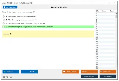 Veeam VMCE2021 Veeam Certified Engineer 2021 Practice test exam simulator test engine exam Prep practice test questions answers Image 10