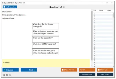 Six Sigma SSWB Six Sigma White Belt Practice test exam simulator test engine exam Prep practice test questions answers Image 1