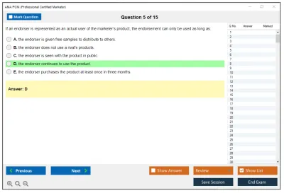AMA PCM Professional Certified Marketer Practice test exam simulator test engine exam Prep practice test questions answers Image 5