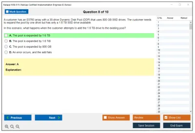 Netapp NS0-515 NetApp Certified Implementation Engineer-E-Series Practice test exam simulator test engine exam Prep practice test questions answers Image 8