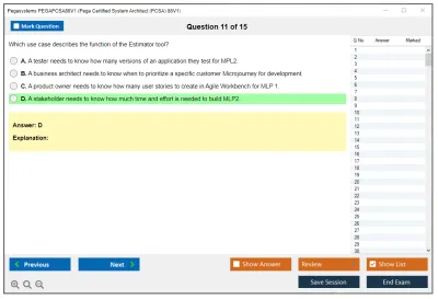 Pegasystems PEGAPCSA86V1 Pega Certified System Architect (PCSA) 86V1 Practice test exam simulator test engine exam Prep practice test questions answers Image 11