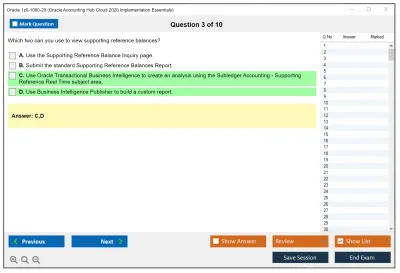 Oracle 1z0-1060-20 Oracle Accounting Hub Cloud 2020 Implementation Essentials Practice test exam simulator test engine exam Prep practice test questions answers Image 3