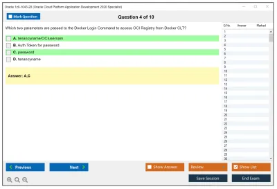 Oracle 1z0-1043-20 Oracle Cloud Platform Application Development 2020 Specialist Practice test exam simulator test engine exam Prep practice test questions answers Image 4