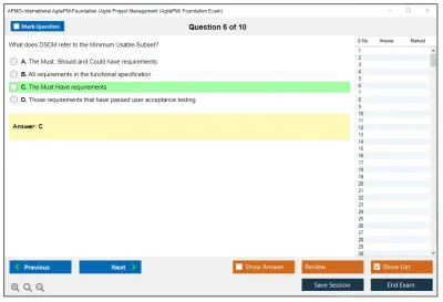 APMG-International AgilePM-Foundation Agile Project Management (AgilePM) Foundation Exam Practice test exam simulator test engine exam Prep practice test questions answers Image 6