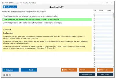 Exin PDPF Privacy and Data Protection Foundation Practice test exam simulator test engine exam Prep practice test questions answers Image 6