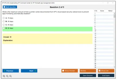 HP HP2-I08 Implementing HP Command Center for HP Workpath app management 2020 Practice test exam simulator test engine exam Prep practice test questions answers Image 2