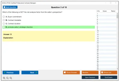 NCMA CPCM Certified Professional Contracts Manager Practice test exam simulator test engine exam Prep practice test questions answers Image 3