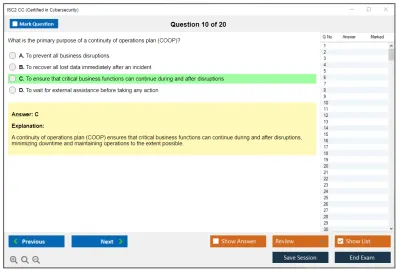 ISC2 CC Certified in Cybersecurity Practice test exam simulator test engine exam Prep practice test questions answers Image 10