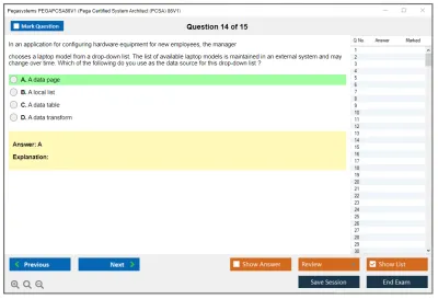 Pegasystems PEGAPCSA86V1 Pega Certified System Architect (PCSA) 86V1 Practice test exam simulator test engine exam Prep practice test questions answers Image 14